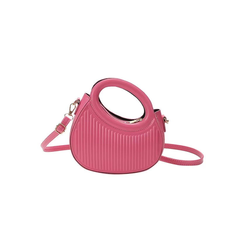 Candy Color Crossbody Bags Y2K Style Women Leather Handbags Zipper Purse