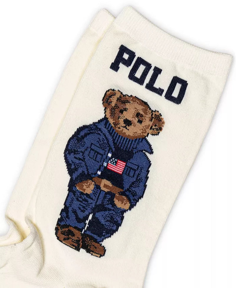 Women's Americana Polo Bear Crew Socks