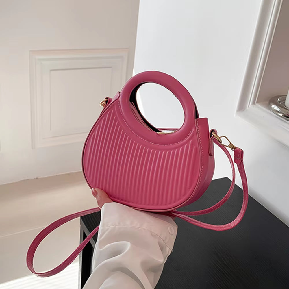 Candy Color Crossbody Bags Y2K Style Women Leather Handbags Zipper Purse